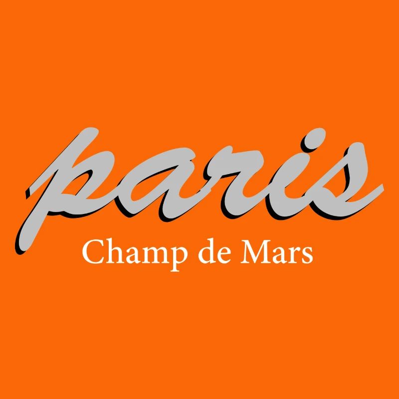 Paris Champ de Mars Vintage Script