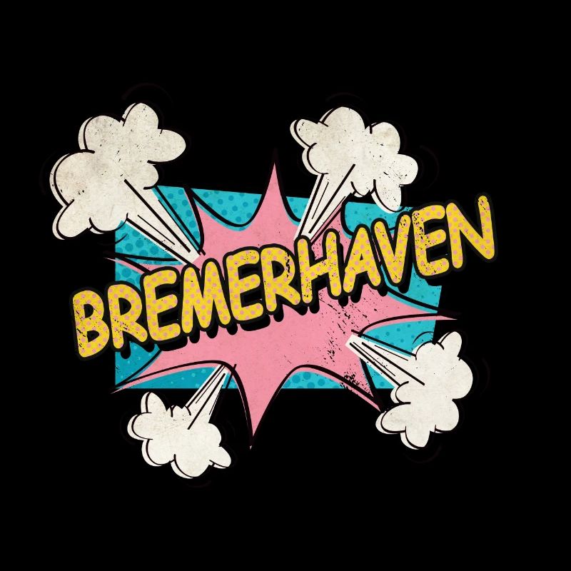 Bremerhaven Germany Font Pop Art Comic