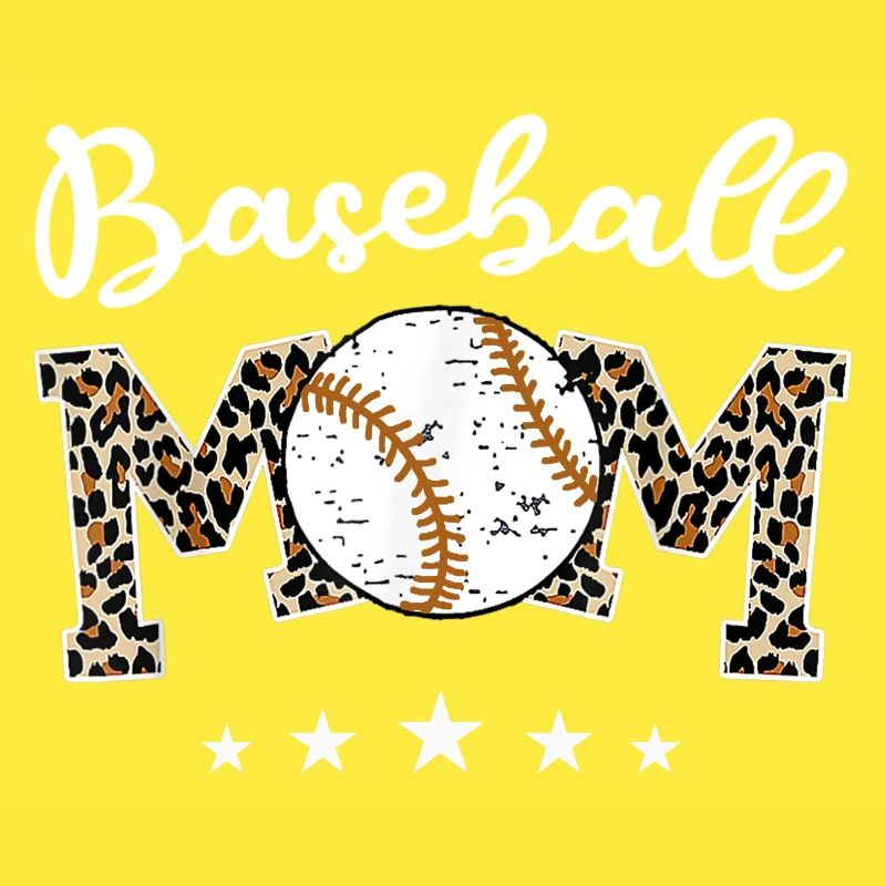 Softball Baseball Mama Leopard Tee Muttertag