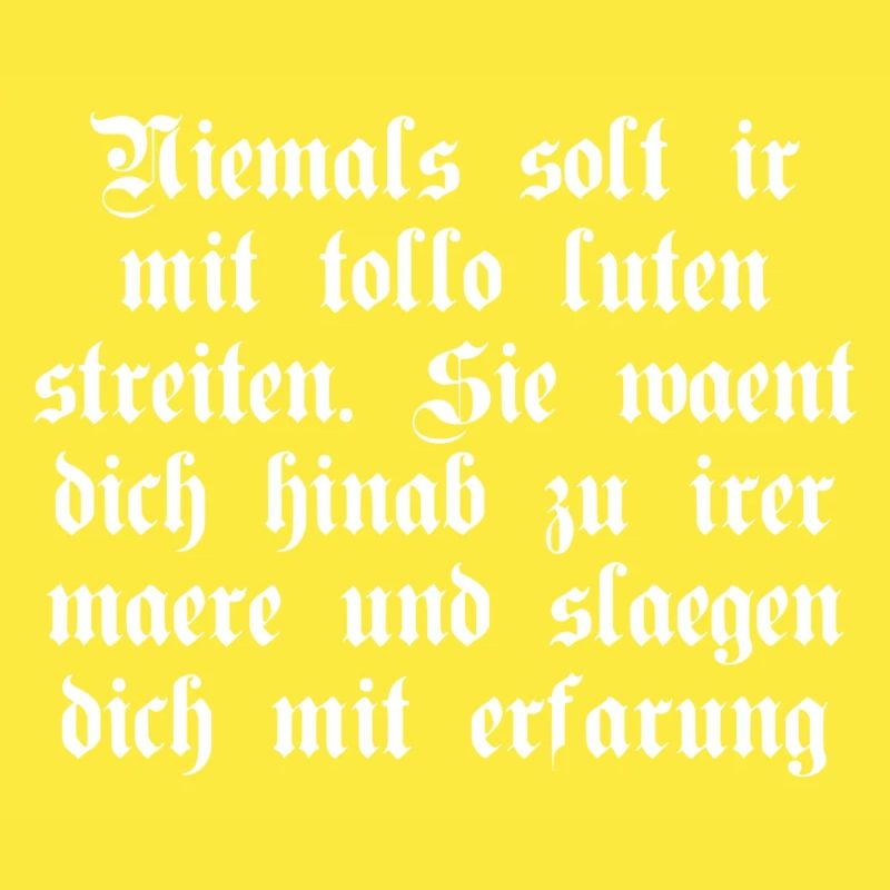 Diskutiere nicht mit Dummköpfen