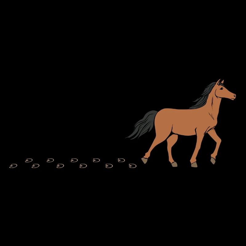 Empreinte de sabots d'animaux de ferme de poney