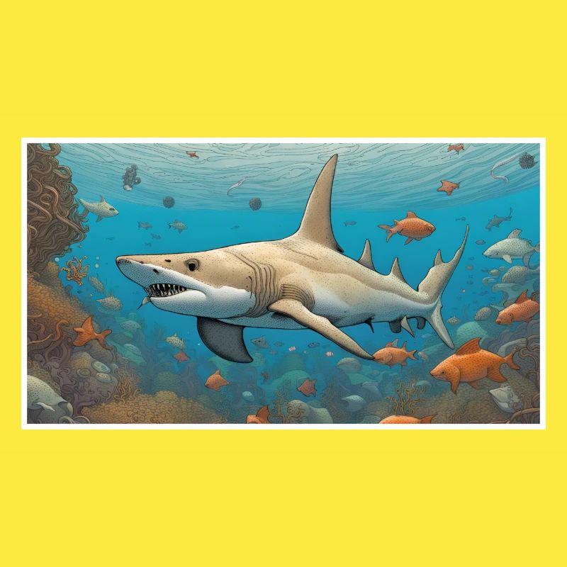Haifisch | Shark Comic Illustration