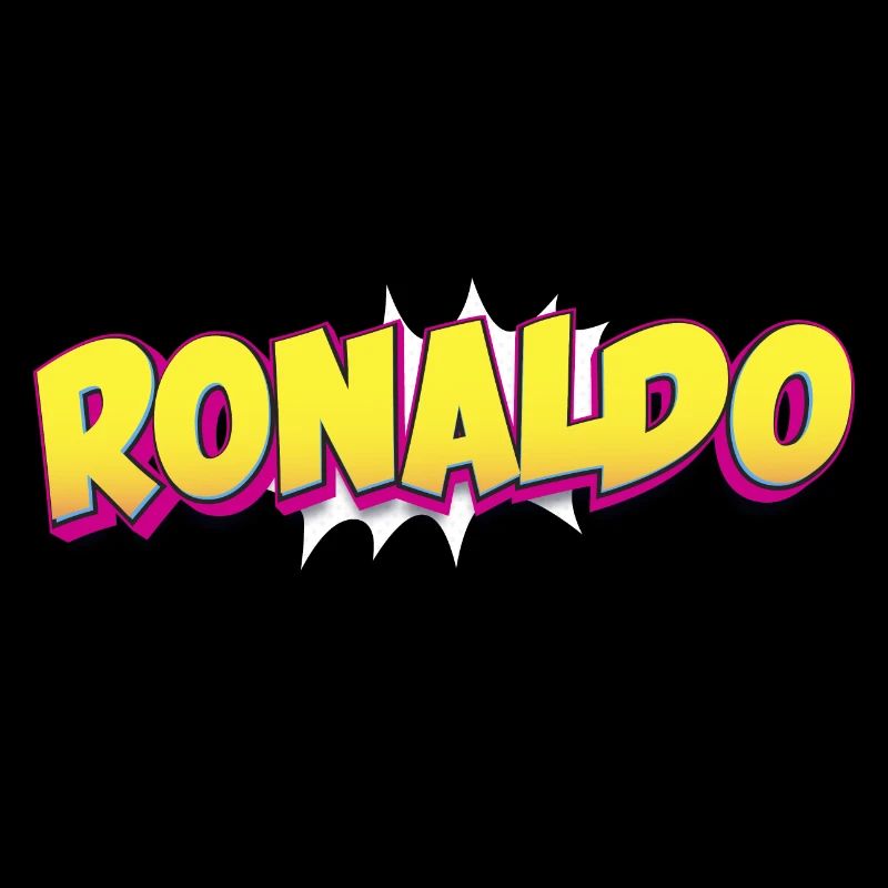 Ronald Benutzerdefinierter Name Comic-Buch-Stil Pop-Art,