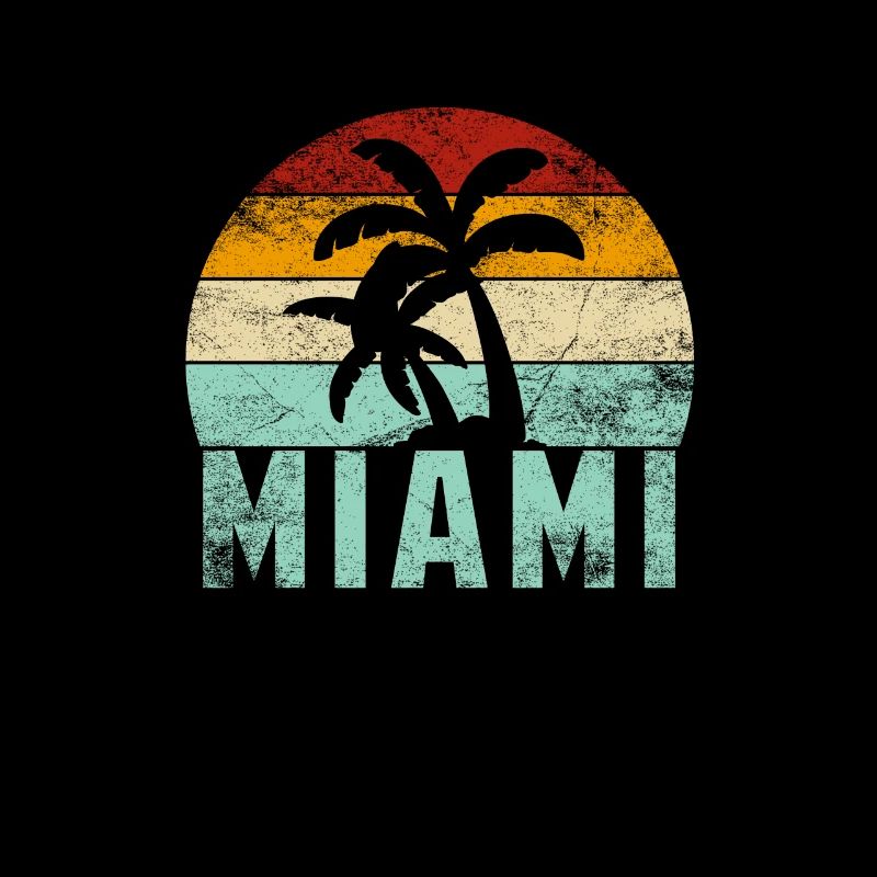 Miami Florida Retro Sunset