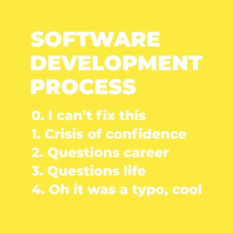 Software Development Process Programmer Coder Nerd