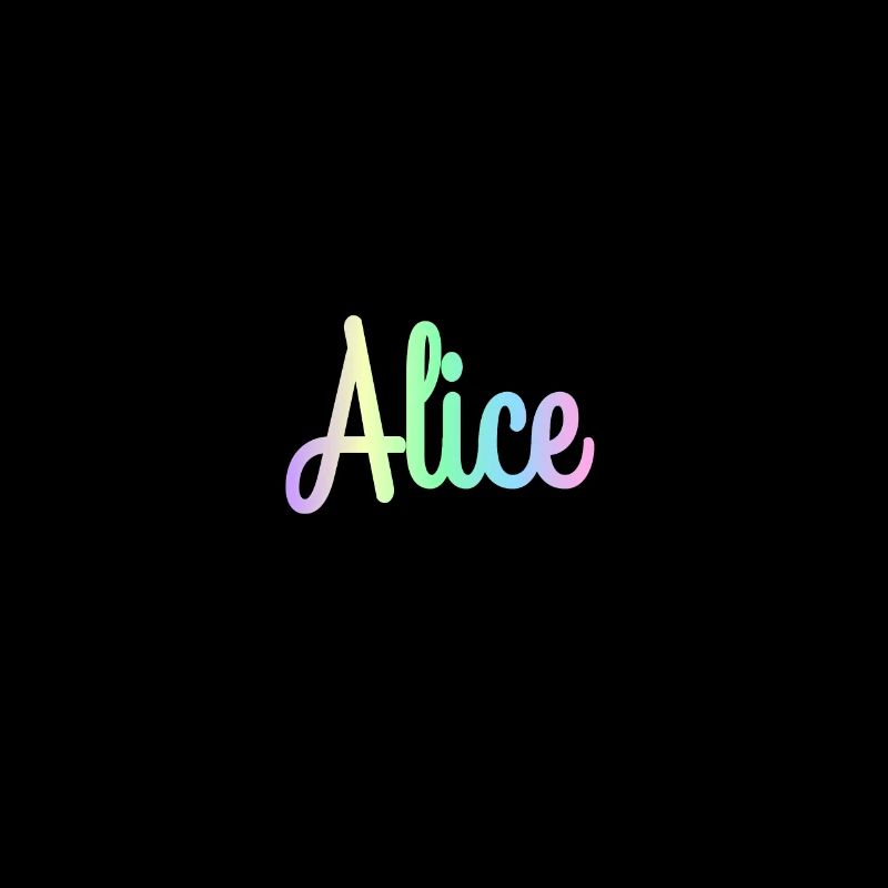 ALICE Rainbow Minimalist Cursive