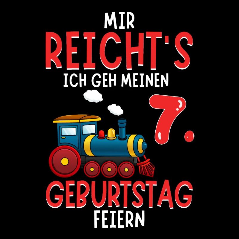 7. Geburtstag Geburtstagsgeschenk mit Eisenbahn