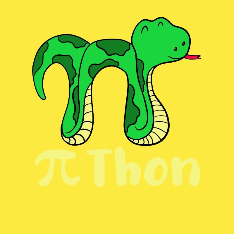 Drôle serpent pi jour math python science blague