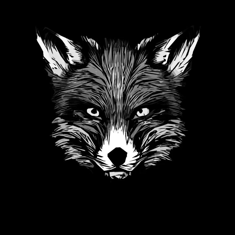 Conception d’animaux forestiers de renards parsemés de têtes d’animaux