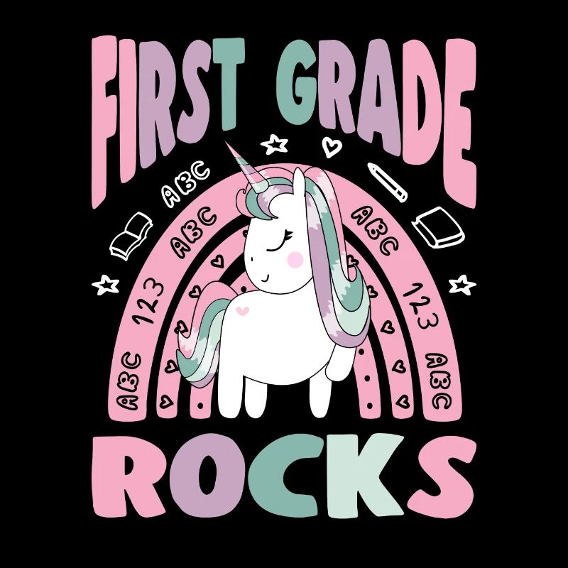 School Starters First Grade Rocks Unicorn