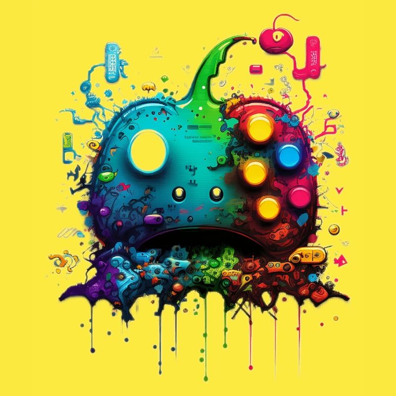 Neon Gaming Controller / Kontroller