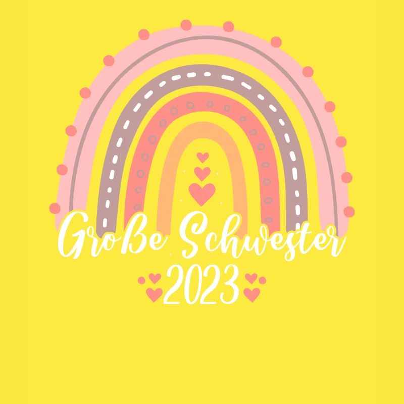 Große Schwester 2023 Boho Regenbogen Mädchen