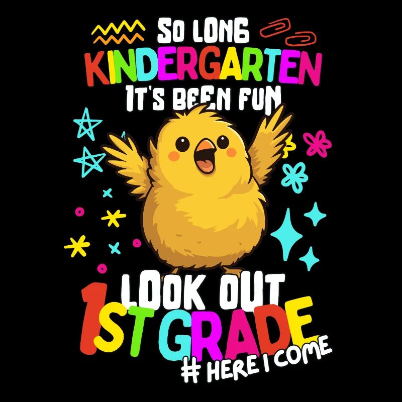 Vogel Tschüss Kindergarten: Einschulung 1. Klasse