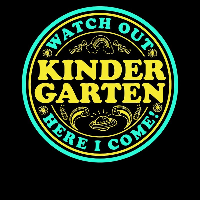 Kindergarten Kindergärtner Lehrer Regenbogenfarben