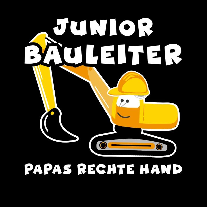 Papas rechte Hand Kinder Bagger Baustelle