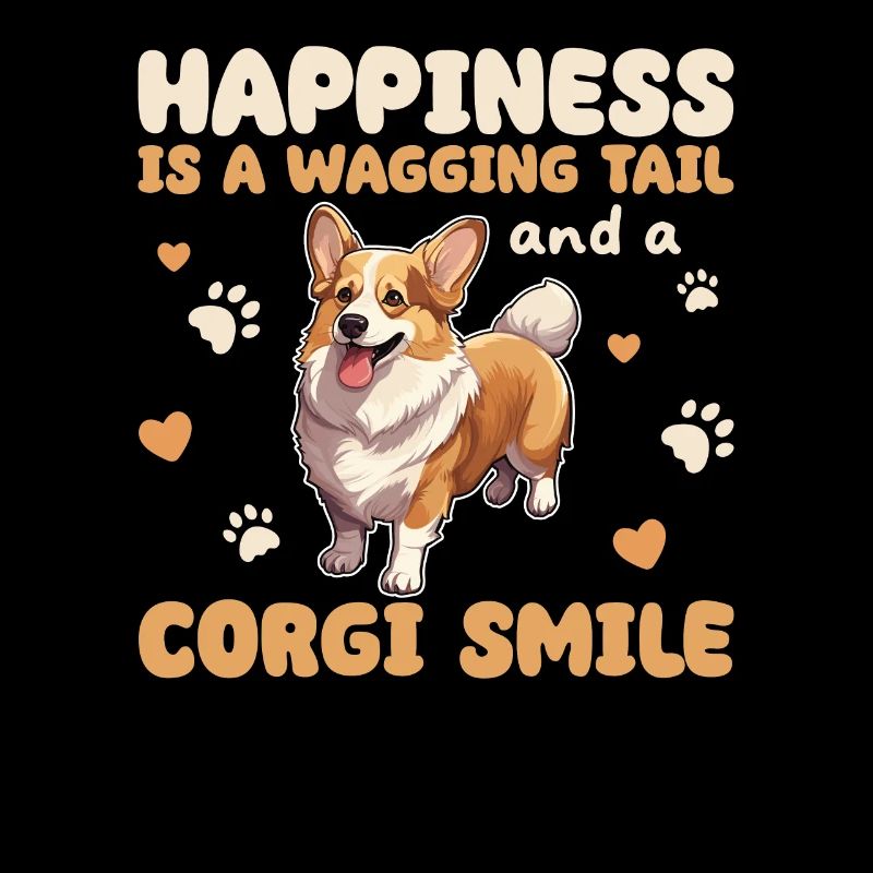 Happiness Is A Wagging Tail And An Corgi Smile