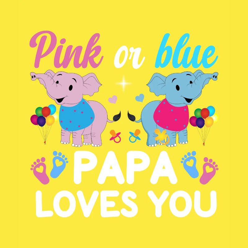 Pink Oder Blue Daddy Liebt Dich Geschlecht