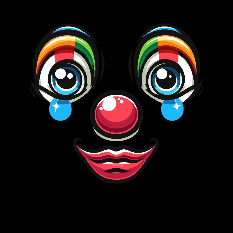 La joie du carnaval à l’état pur : un visage de clown pour s’amuser