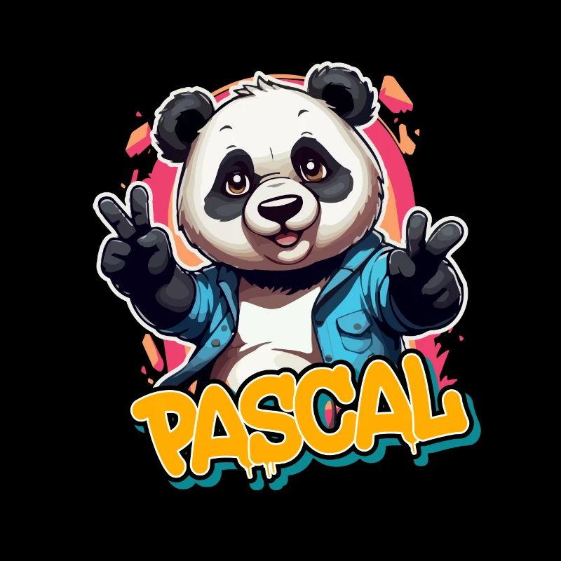 PASCAL - Beau nom de garçon avec Cool Panda
