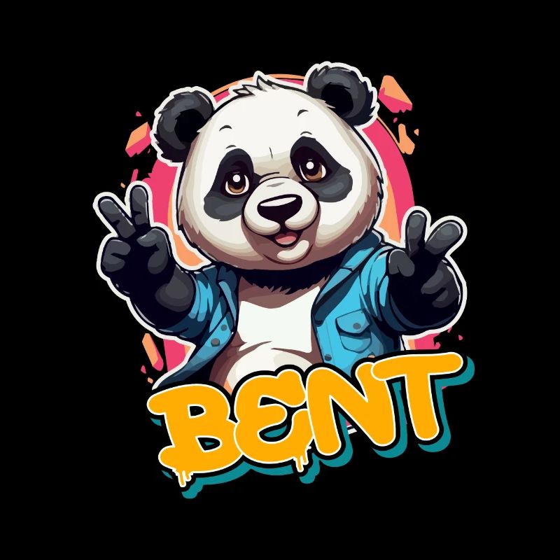 BENT - Handsome boy name with cool panda