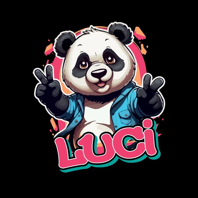 LUCI - Schöner Mädchen Name mit coolem Panda