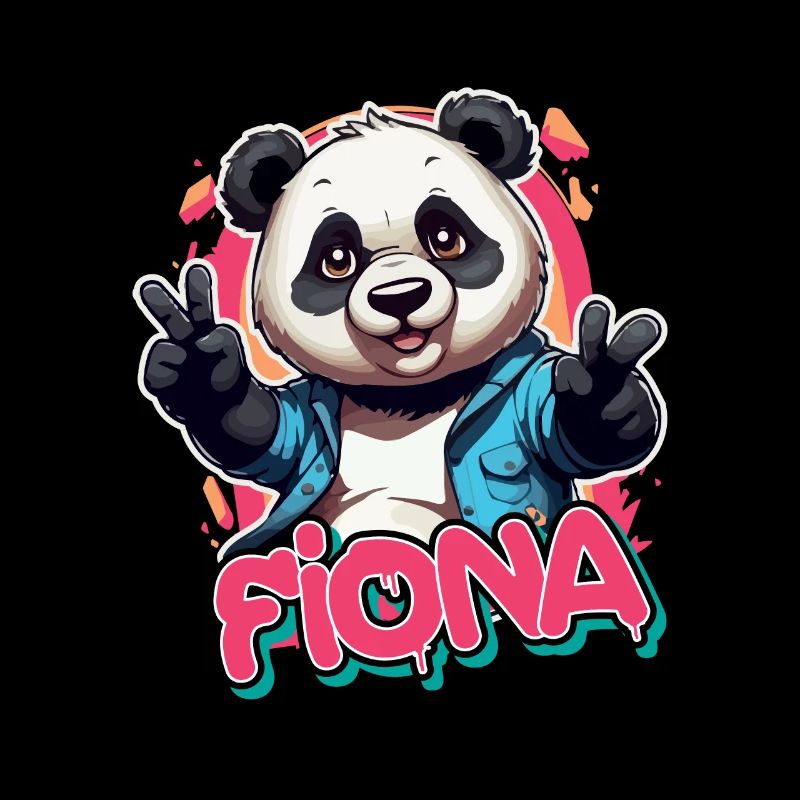 FIONA - Schöner Mädchen Name mit coolem Panda