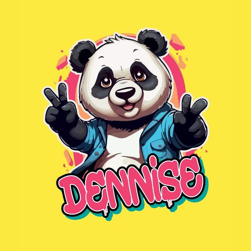 DENNISE - Schöner Mädchen Name mit coolem Panda
