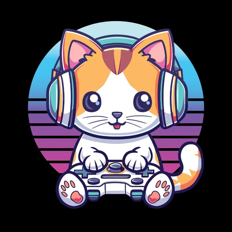 Fond rétro de jeu de chat