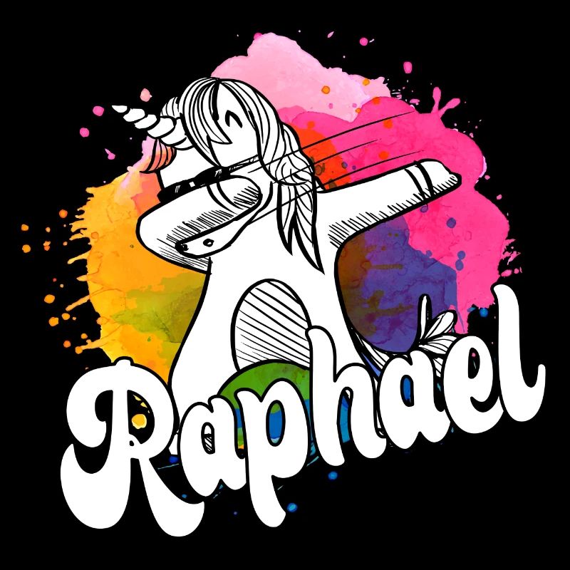 RAPHAEL - Beautiful Boy Name with Cool Unicorn