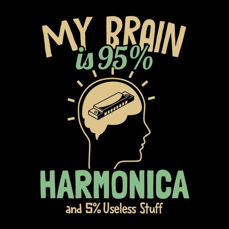 My Brain is 95% Harmonica Harmonicist Mouth Harp