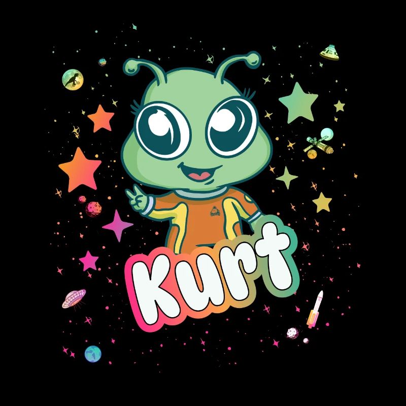 KURT - Beau nom de garçon avec extraterrestre mignon