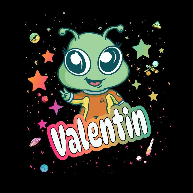 VELENTIN - Beau nom de garçon avec extraterrestre mignon