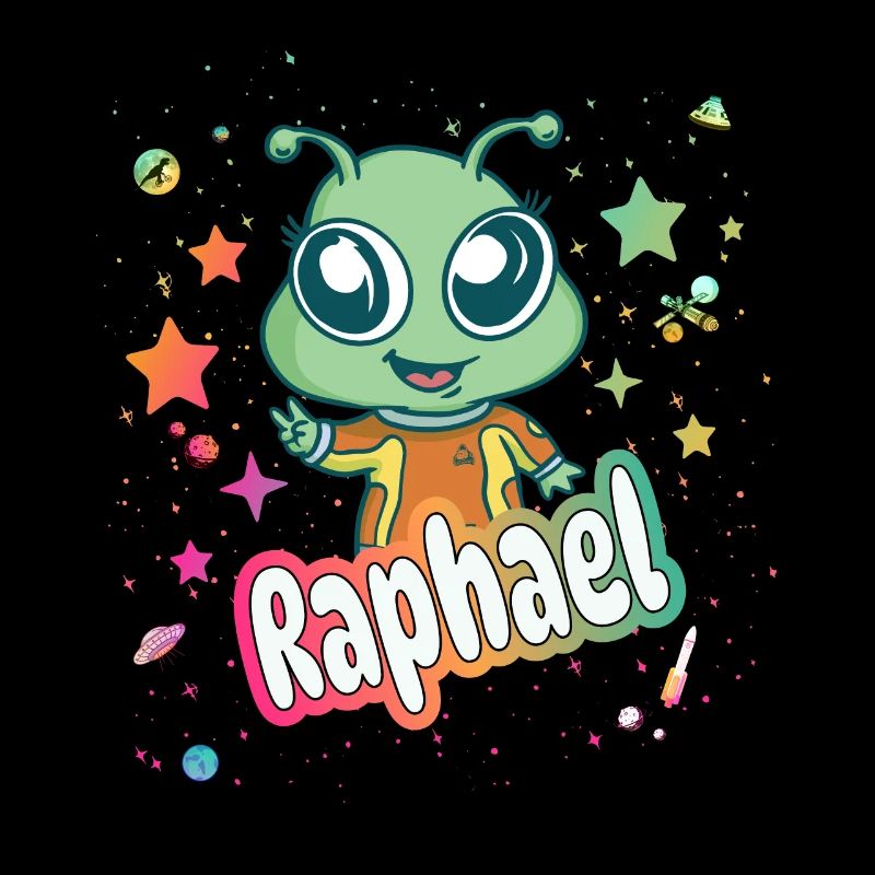 RAPHAEL - Beautiful boy name with cute alien