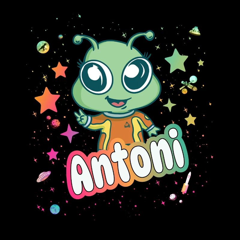 ANTONI - Beau nom de garçon avec extraterrestre mignon