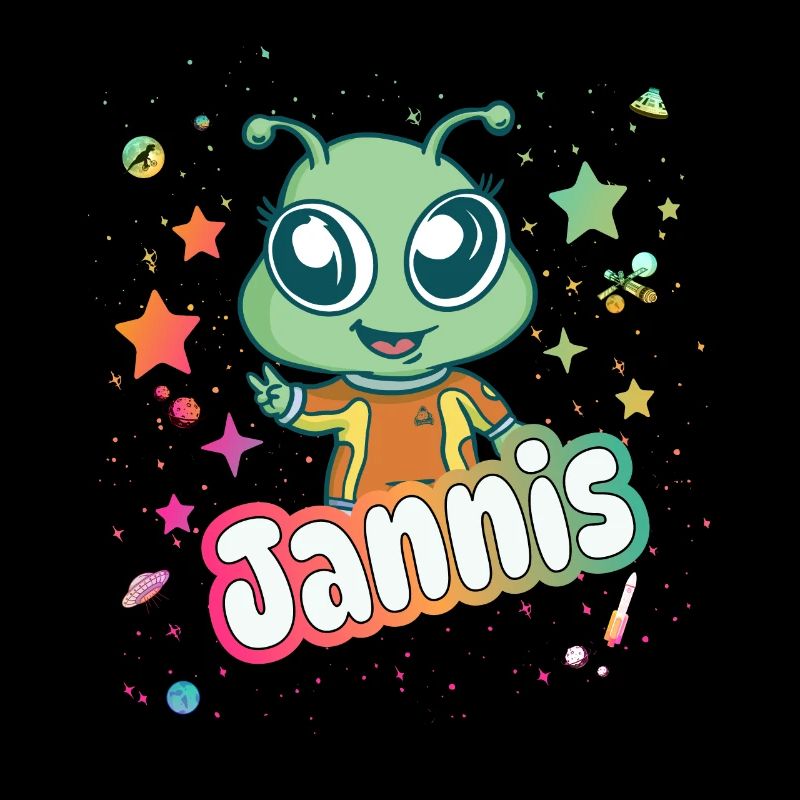 JANNIS - Beau nom de garçon avec un extraterrestre mignon