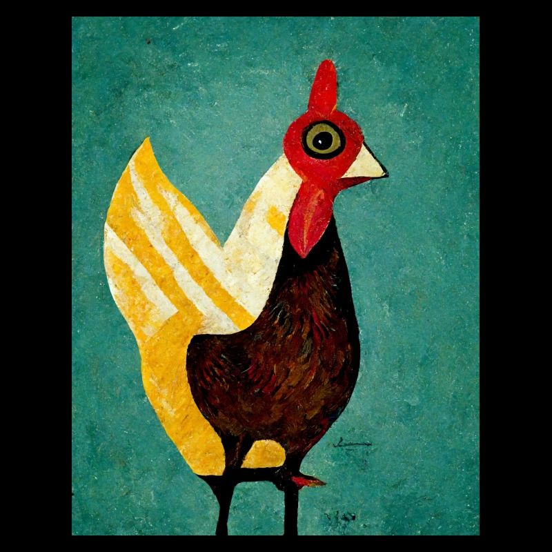 Lustiges Huhn Gemälde