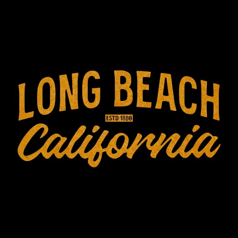 Long Beach California Retro Logo