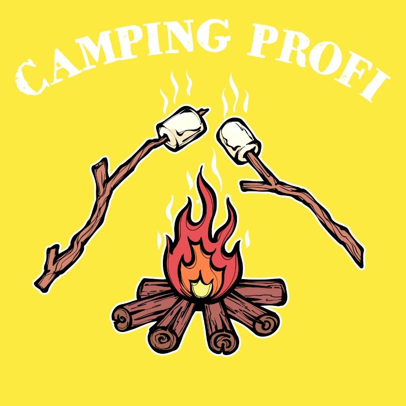 Déclaration de feu de camp de camping Randonneur de camping