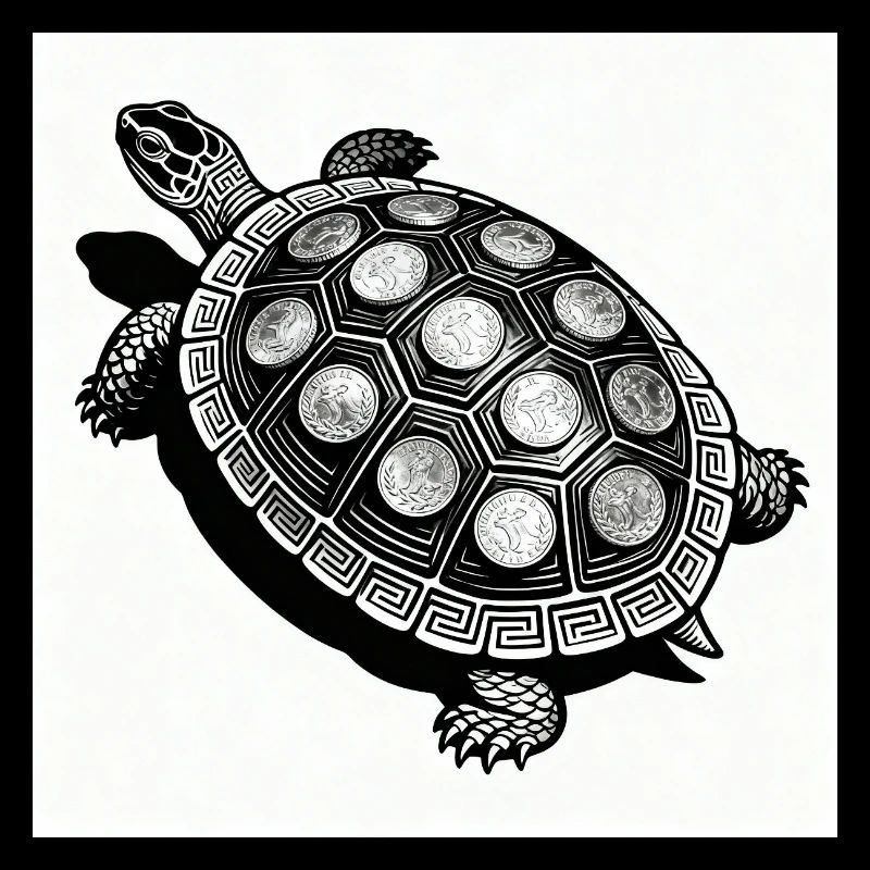Münz-Schildkröte Geometrie
