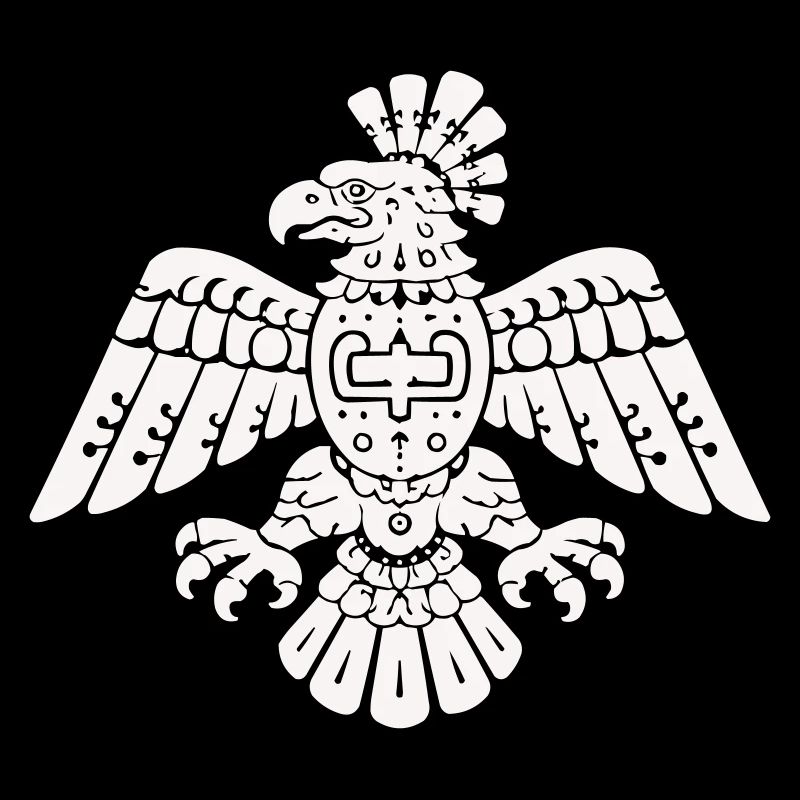 Motif totem d’aigle aztèque