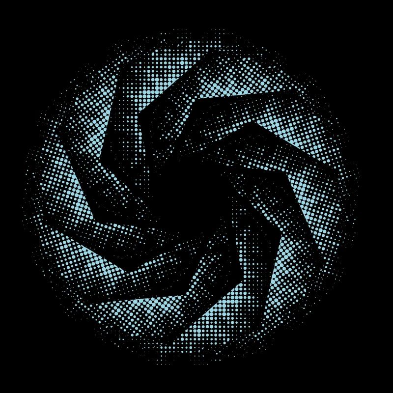 Engrenage à roue gyroscopique polygonale de forme pointillée