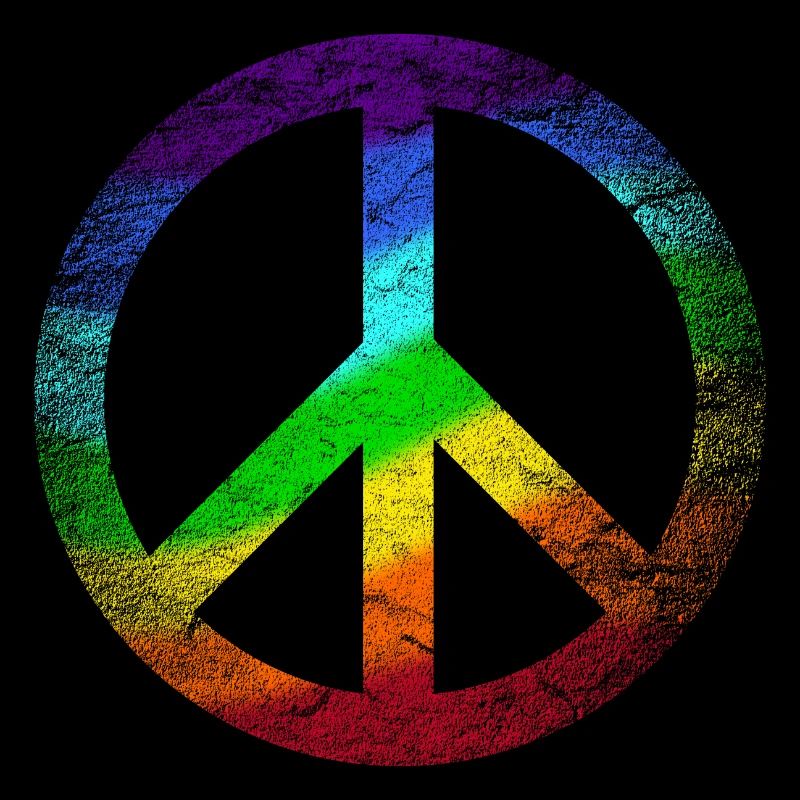Het Teken van de vrede Regenboog Pacifist Vrede Graffiti
