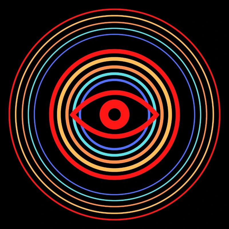 Œil Rouge dans Cercles