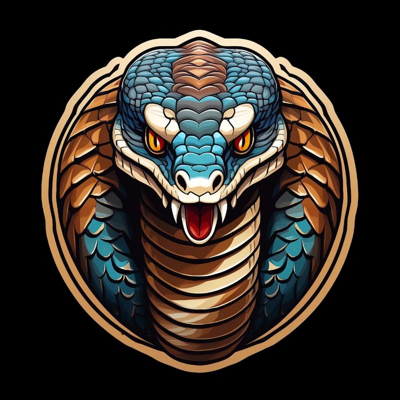 Wild angry pugnacious combative motivational cobra