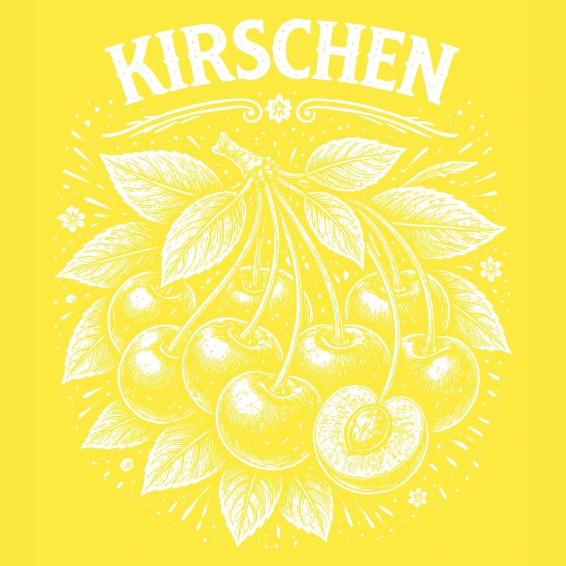Cherry cluster illustration