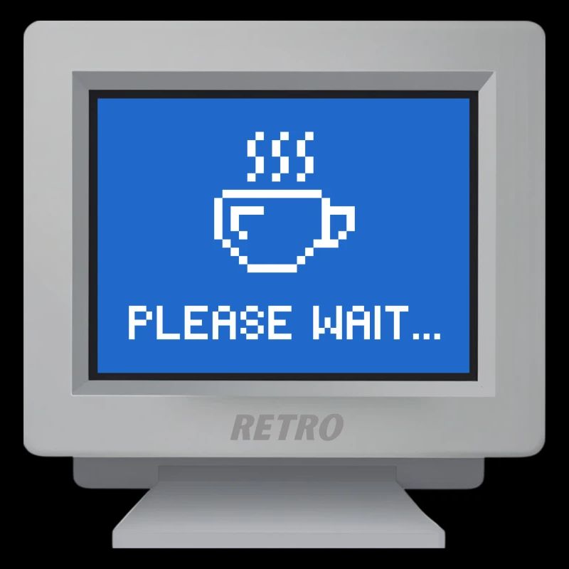 CRT design - "please wait" wallpaper