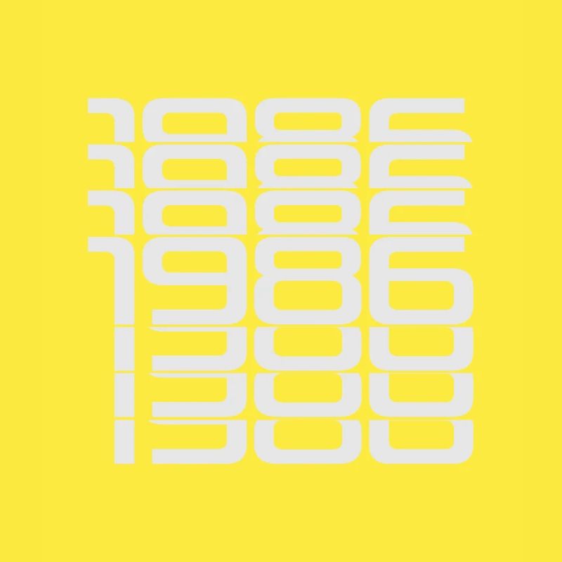 1986 Stack Digits Pattern