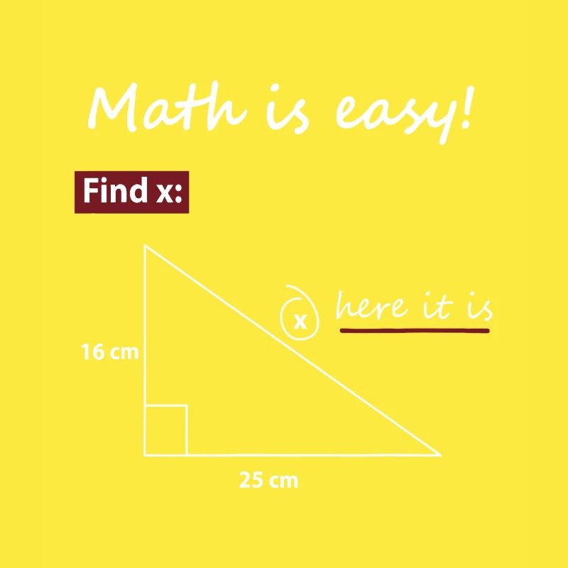 Trouver X Triangle Math Art