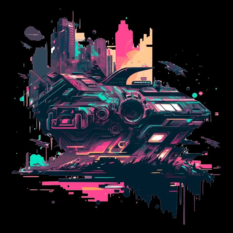 Science Fiction Pop-Art Raumschiff der Zukunft