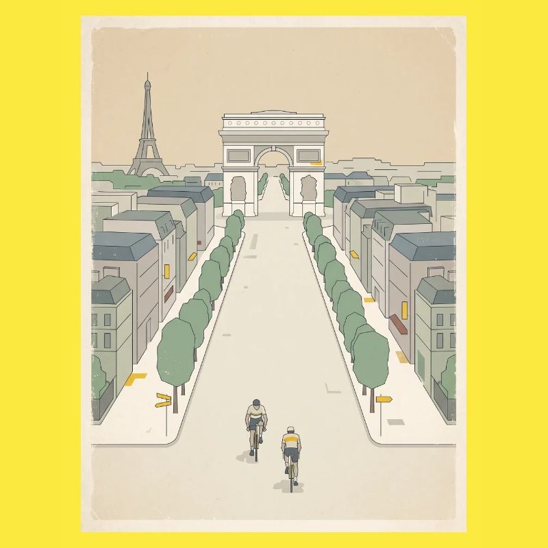 Arrivée à Paris — Souvenir du cyclisme